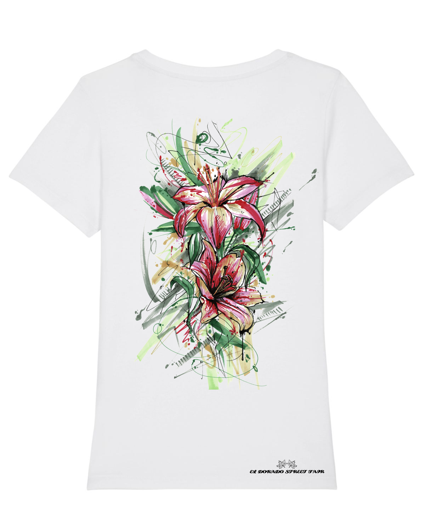 Be Like Flowers - Bio Damen Shirt (Backprint)